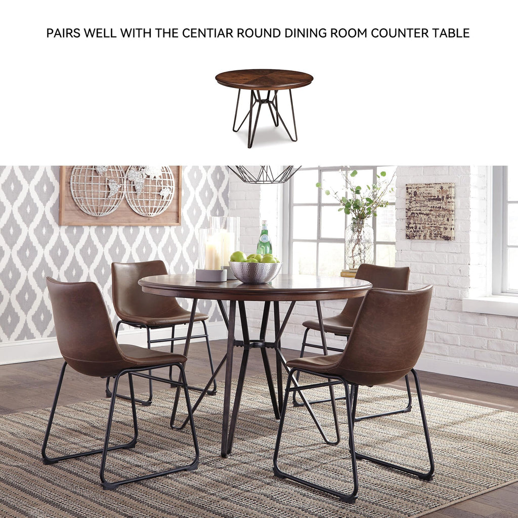 Mid-Century Dining Chair Set of 2 Brown D38805