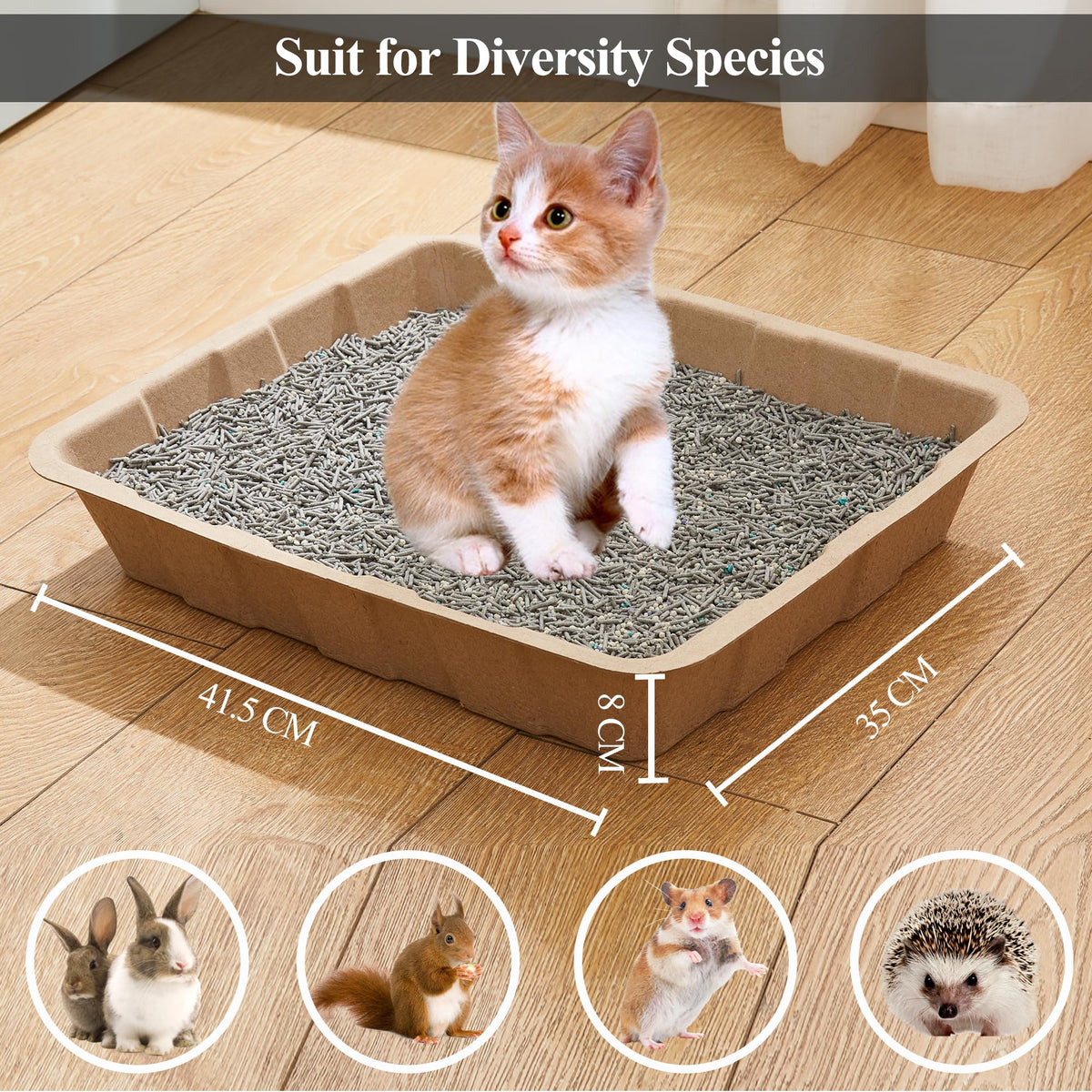 Disposable Cardboard Cat Litter Boxes 5 Pack P717