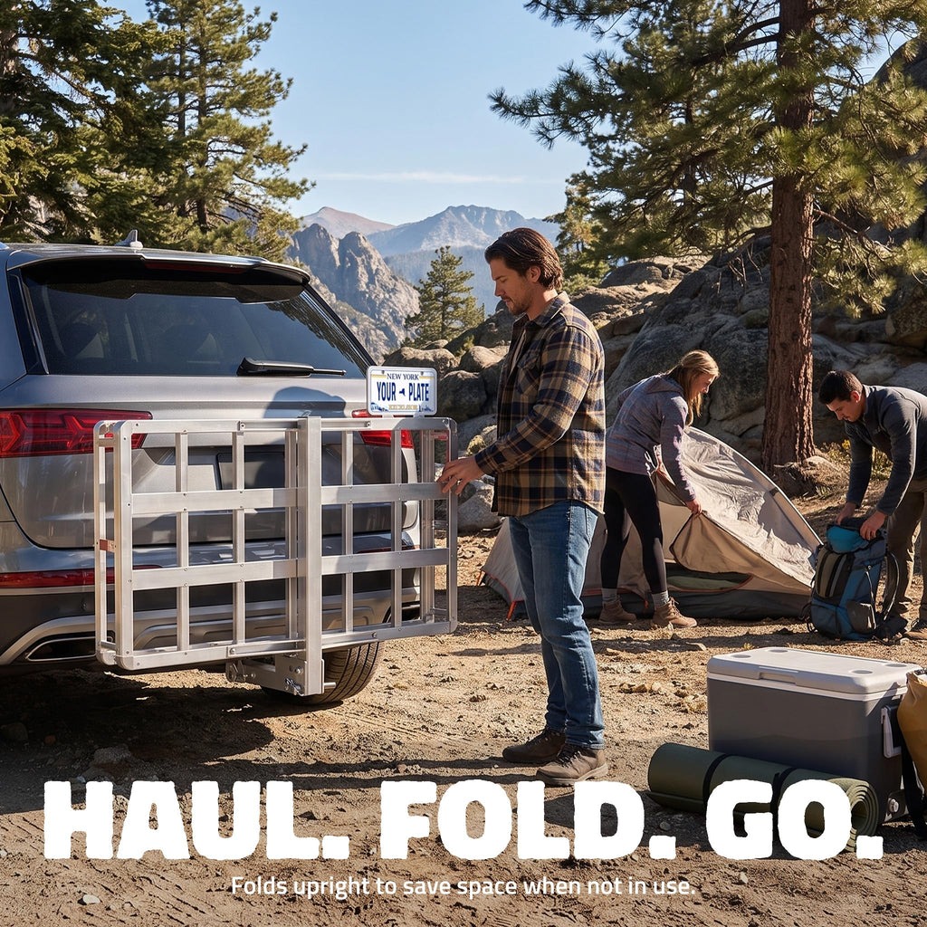 Aluminum Hitch Cargo Carrier & Cargo Bag V26694