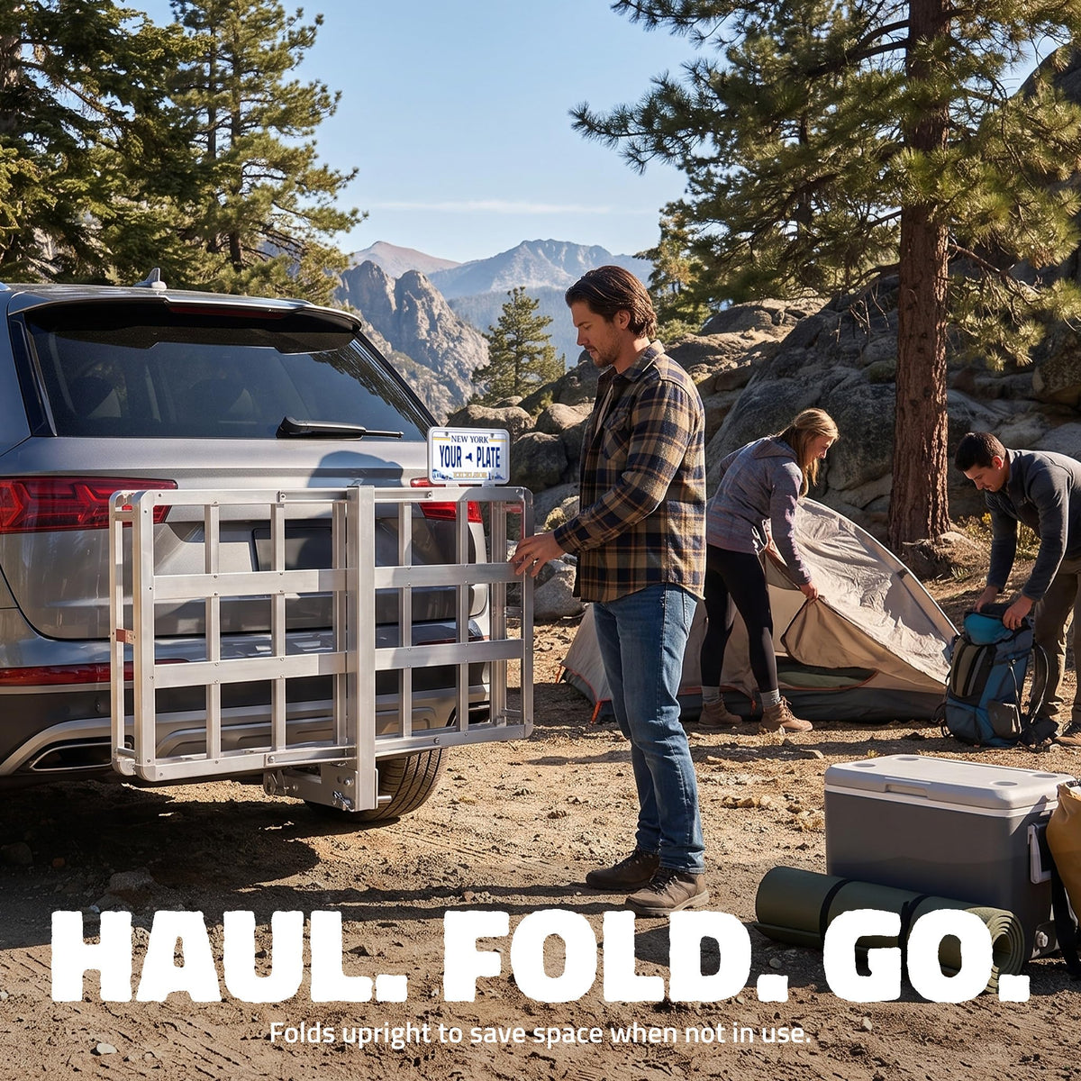 Aluminum Hitch Cargo Carrier & Cargo Bag V26694