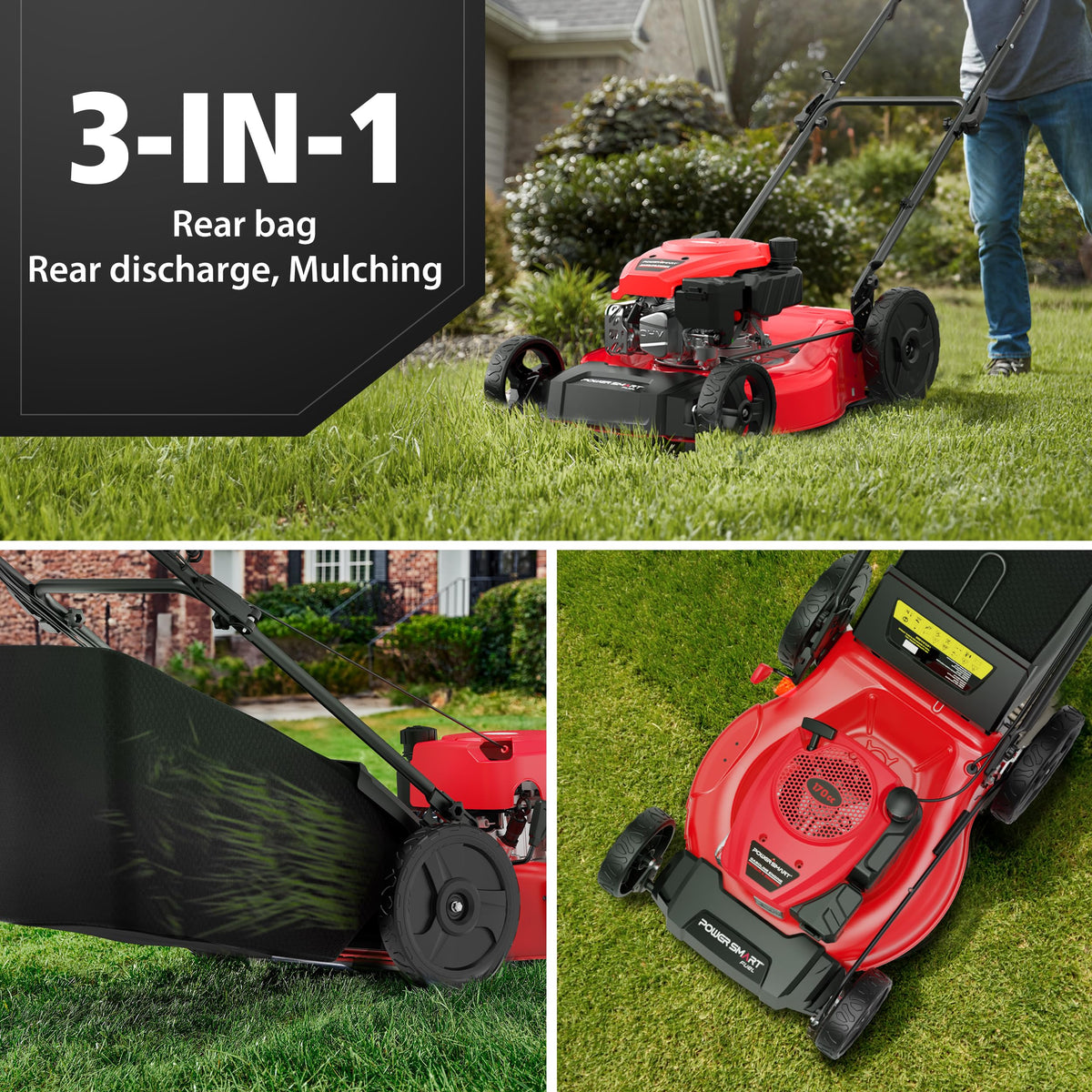 21-Inch 3-in-1 Gas Self-Propelled Lawn Mower K11873